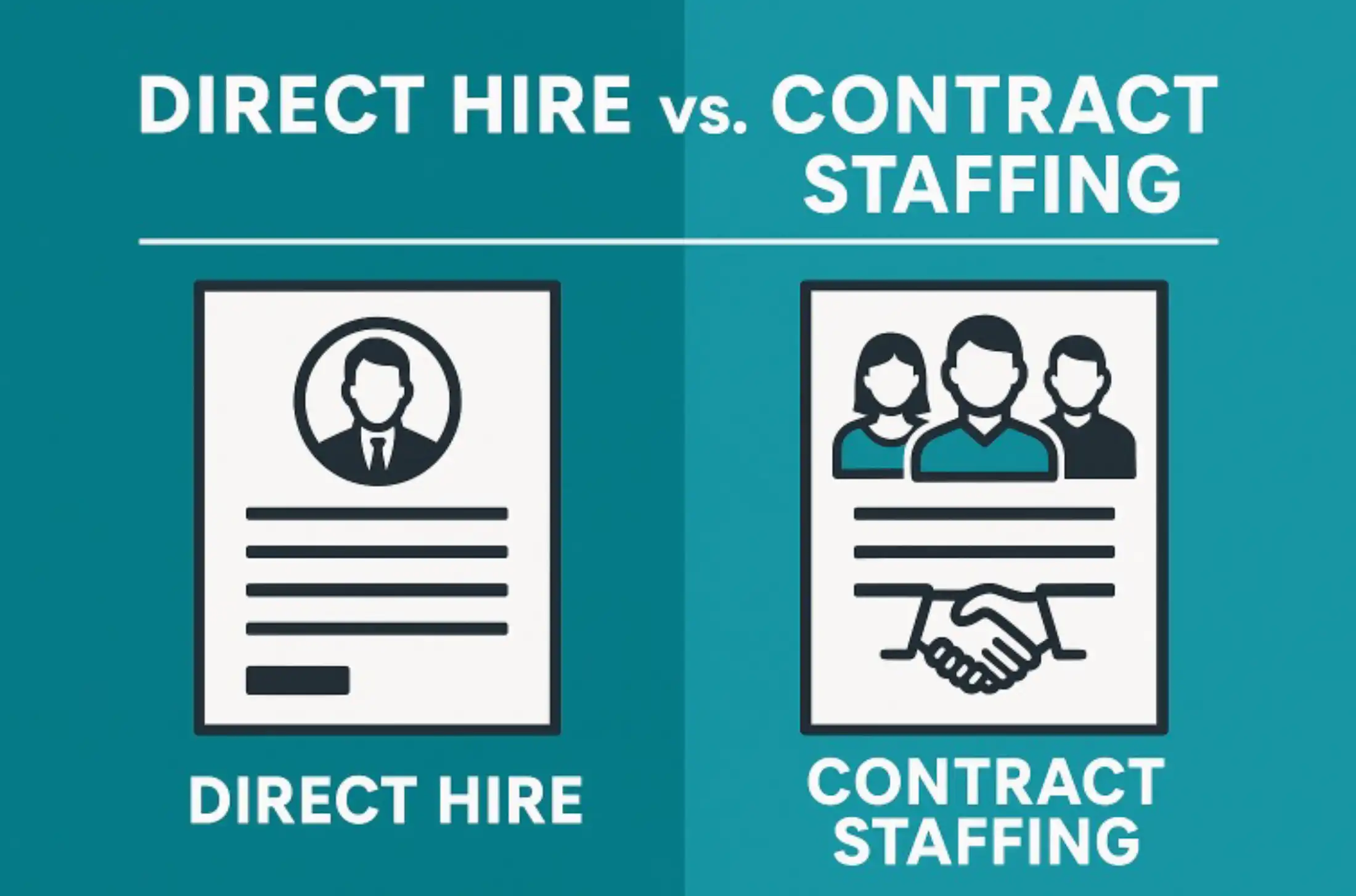 Contract Direct Resource Contract vs. Direct Hire: When to Use Each - North Bridge Staffing Group